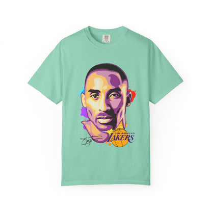Kobe Bryant Unisex Garment-Dyed T-shirt - Vibrant Basketball Tribute Tee - CreativeRino