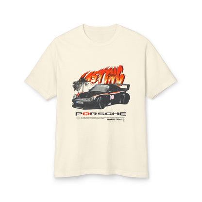 Porsche Unisex Garment-Dyed Heavyweight Cotton Tee | Car T-shirt - CreativeRino