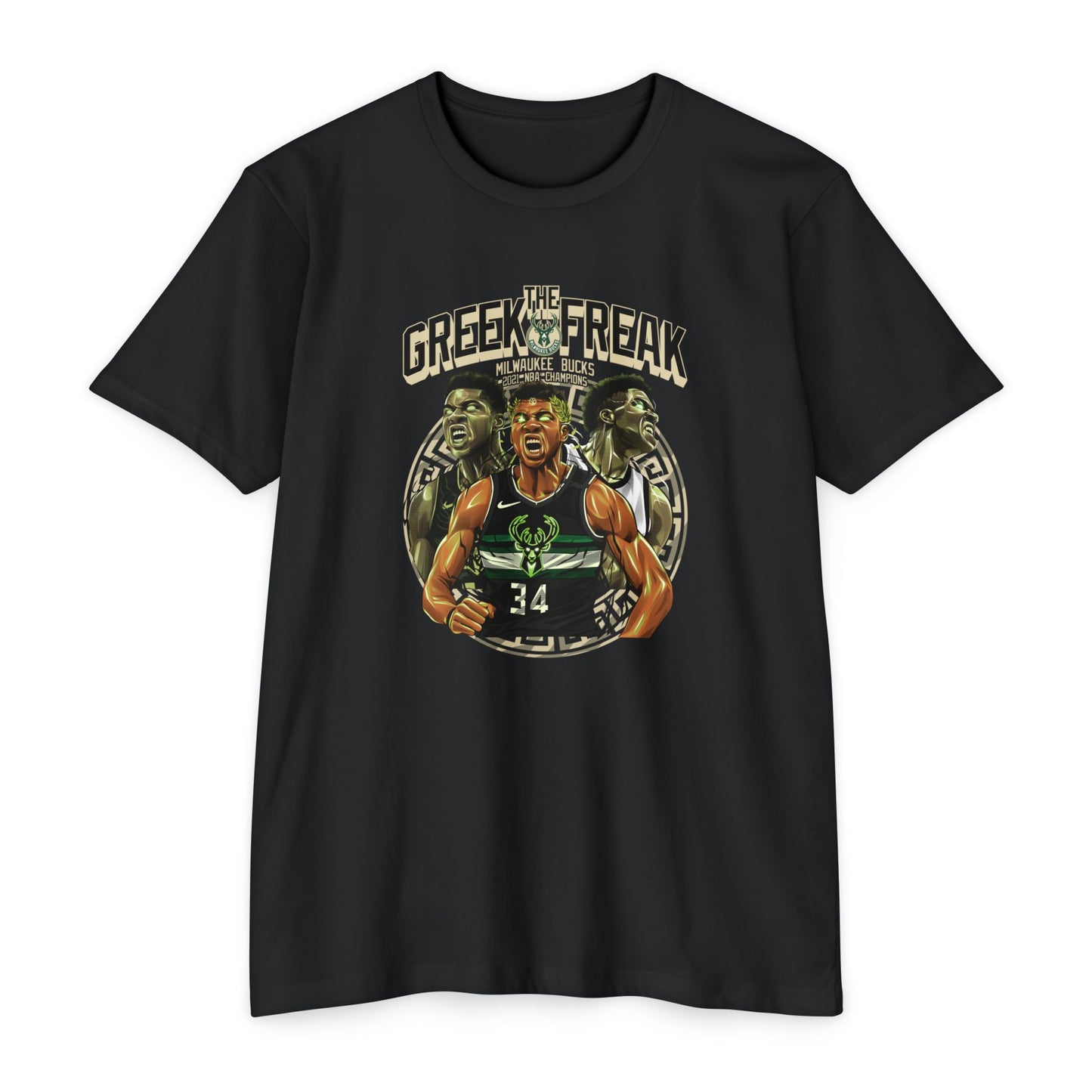 The Greek Freak Unisex CVC Jersey T-shirt - Casual Sportswear for Basketball Fans - CreativeRino
