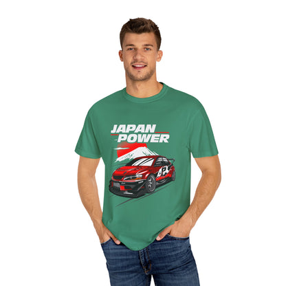 Japan Power Car Unisex Garment-Dyed T-shirt - Perfect T-shirt for Car Enthusiasts - CreativeRino