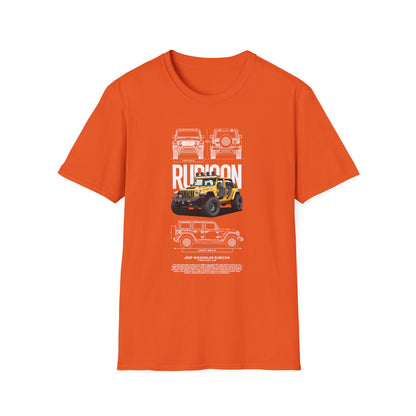 Rubicon Awaits Unisex Softstyle T-Shirt - Off-Road Vehicle Design - CreativeRino