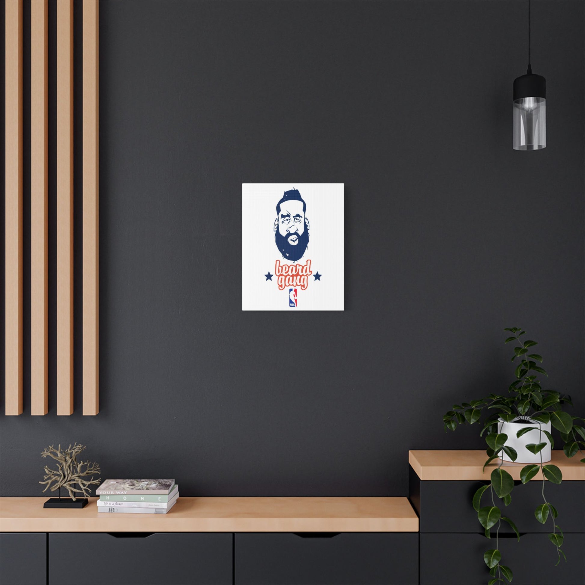 James Harden Beard Gang Satin Canvas Wall Art - CreativeRino