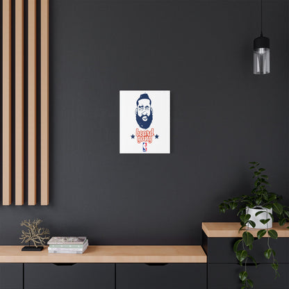 James Harden Beard Gang Satin Canvas Wall Art - CreativeRino