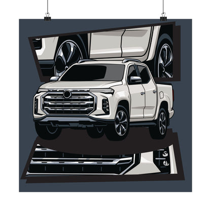 Classic Car Matte Square Posters - Perfect Poster for Auto Enthusiasts & Gift for Him - CreativeRino
