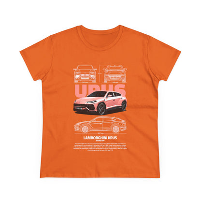 Lamborghini Urus Graphic Tee for Women - Car Enthusiast Cotton Shirt - CreativeRino