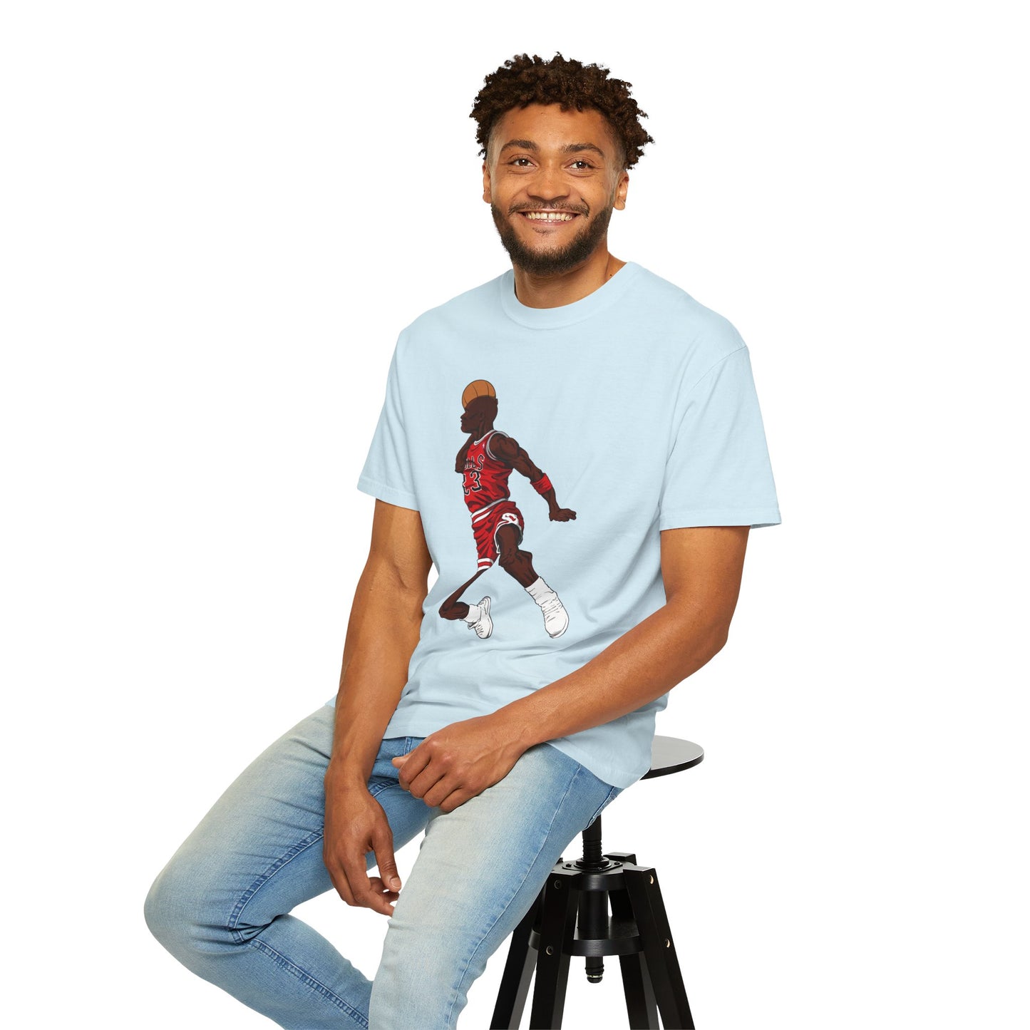 Michael Jordan Unisex T-Shirt Featuring Jumping Basketball Player - Perfect for Sports Lovers! - CreativeRino
