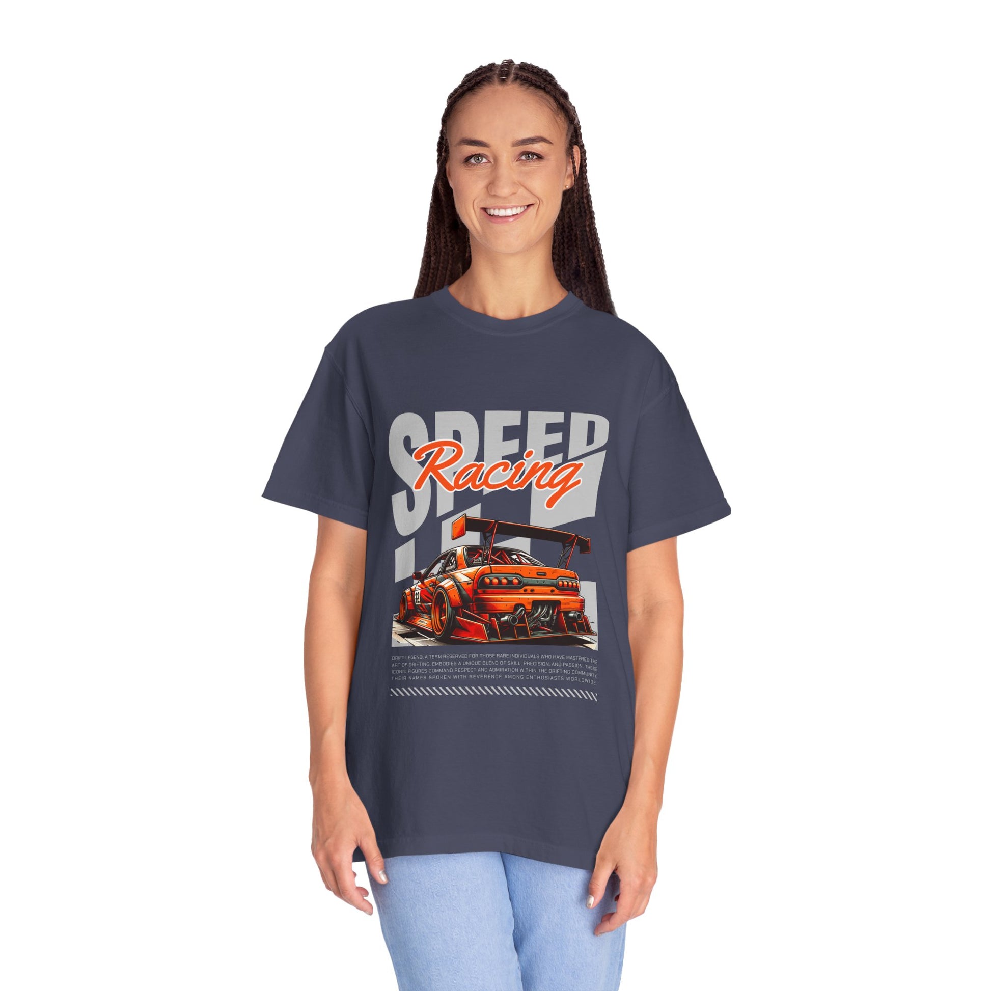Speed Racing Unisex Garment-Dyed T-Shirt | Perfect for Motorsports Enthusiasts - CreativeRino