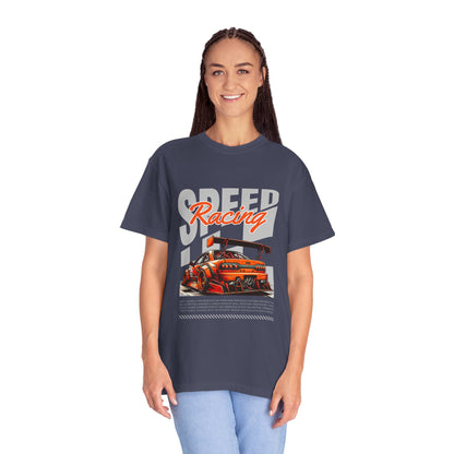 Speed Racing Unisex Garment-Dyed T-Shirt | Perfect for Motorsports Enthusiasts - CreativeRino