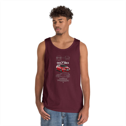 Cool Volkswagen Golf MK5 Unisex Heavy Cotton Tank Top - CreativeRino