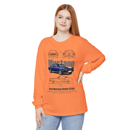 Ford Mustang Shelby GT350 Long Sleeve T-Shirt - Classic Car Lover's Apparel - CreativeRino