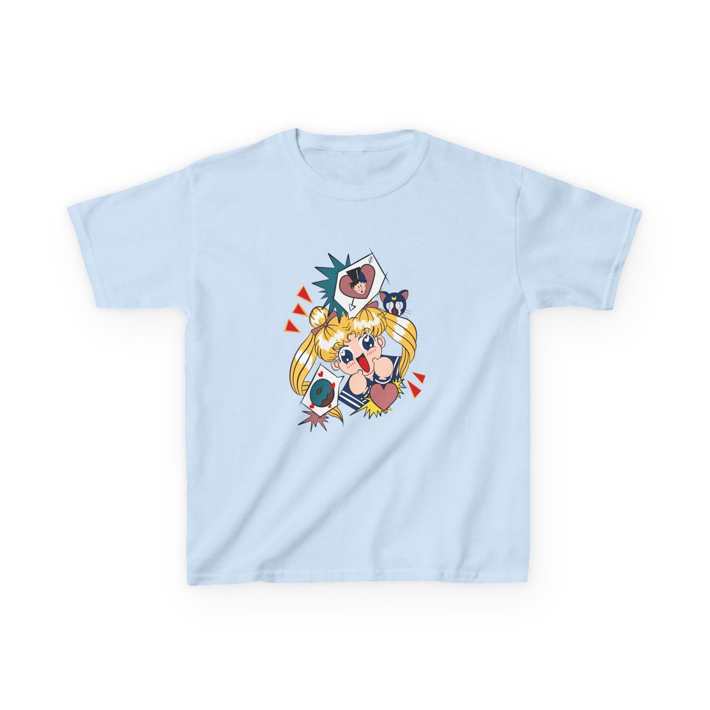 Anime Kids Tee - Cute Sailor Moon Graphic T-shirt for Young Fans - CreativeRino