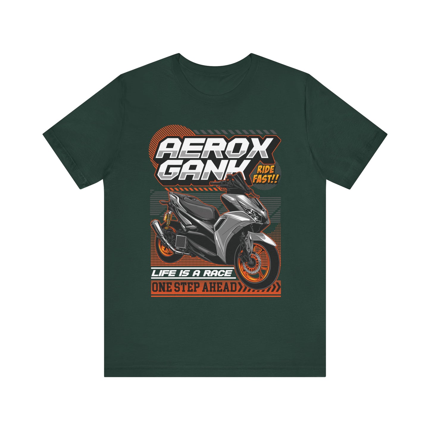 Stylish Scooter Graphic Tee - AEROX GANk - Ride Fast T-shirt - CreativeRino
