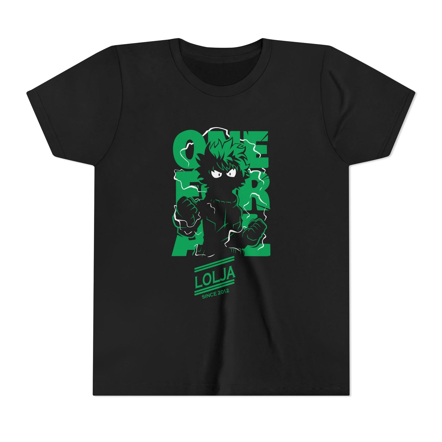 My Hero Academia Youth Short Sleeve Tee - Cool Anime Graphic T-shirt for Boys with Green Hero Design - CreativeRino