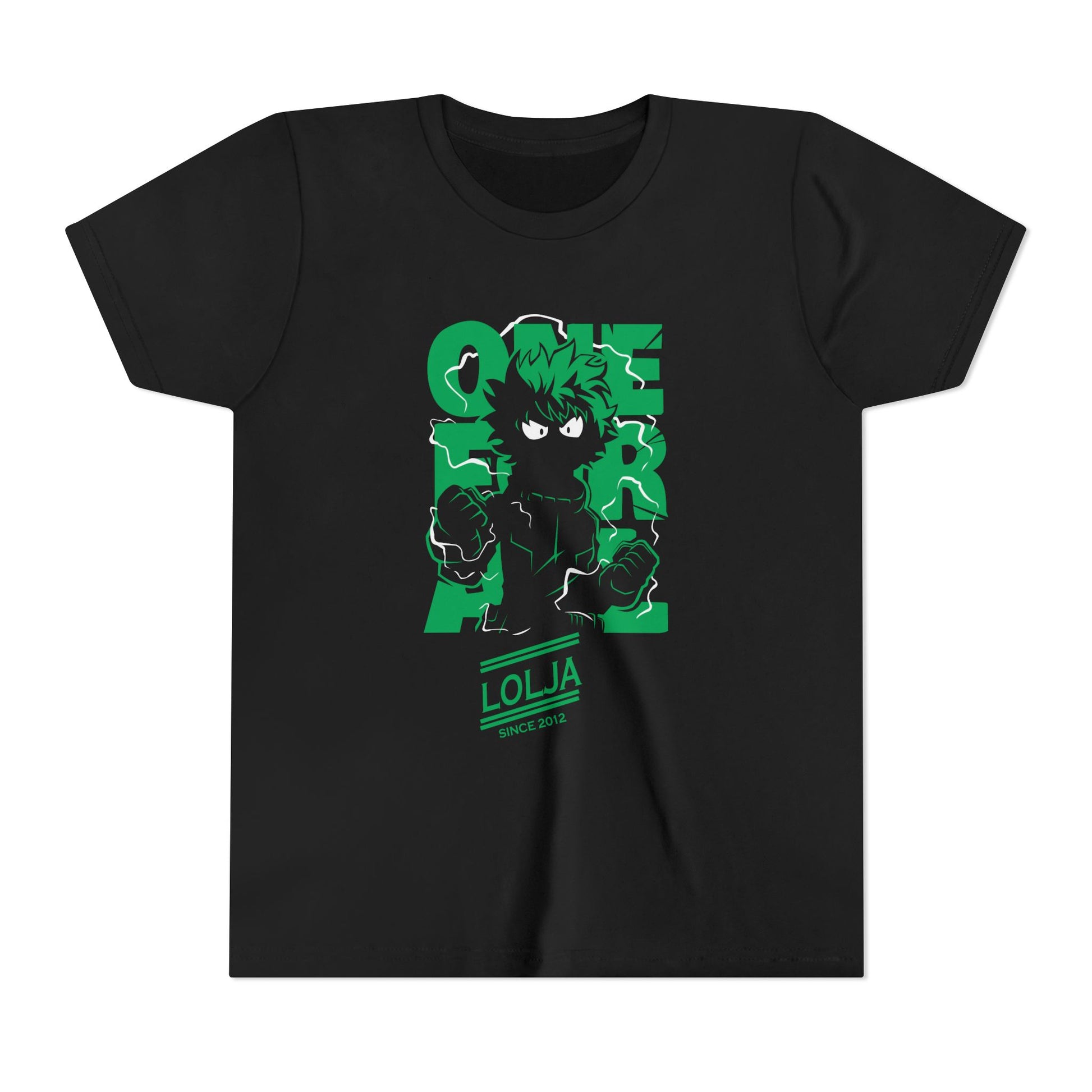 My Hero Academia Youth Short Sleeve Tee - Cool Anime Graphic T-shirt for Boys with Green Hero Design - CreativeRino