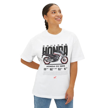Honda CG 160s Motorcycle Unisex Oversized Tee | Motorcycle T-shirt - CreativeRino
