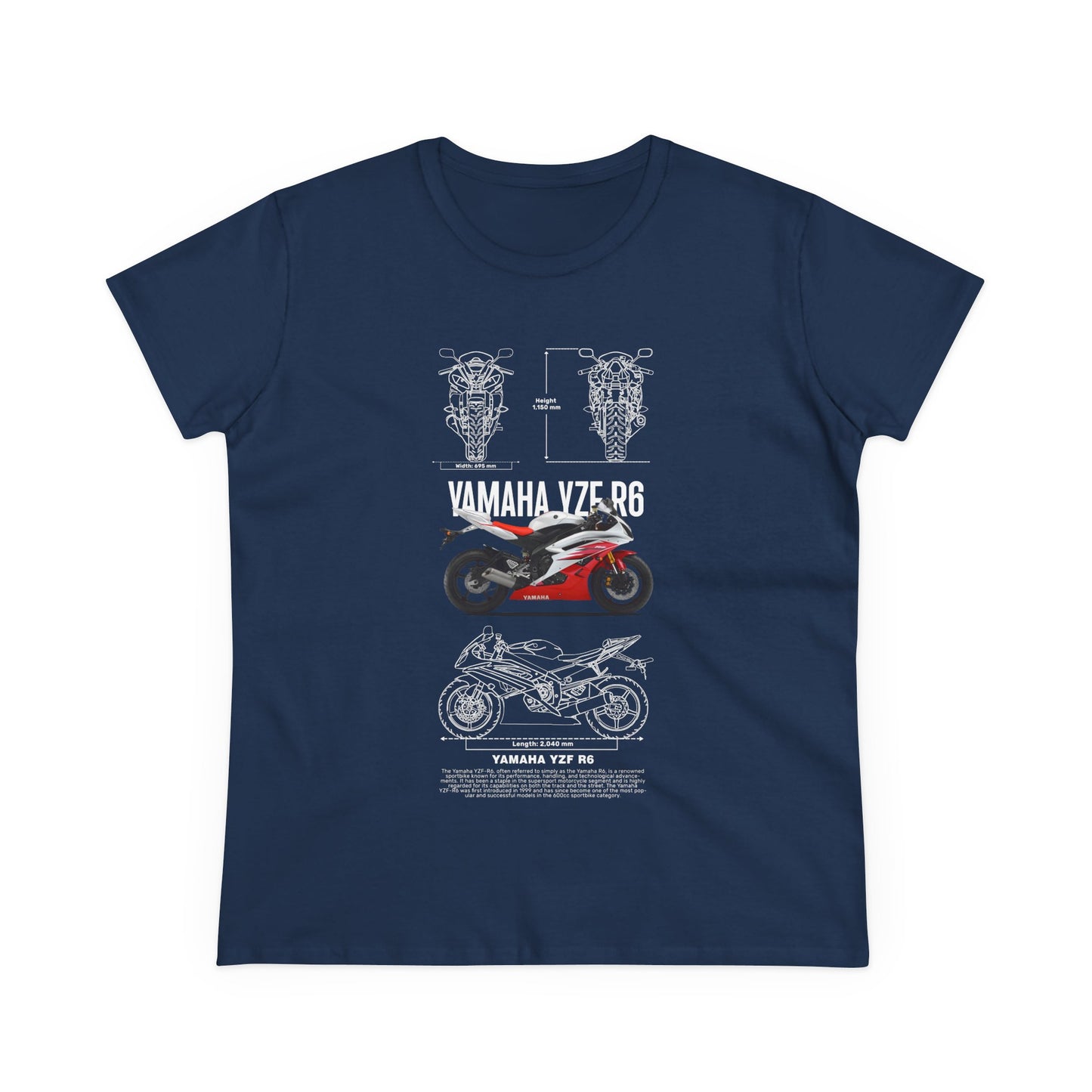 Yamaha YZF-R6 Graphic Tee for Motorcycle Enthusiasts - CreativeRino