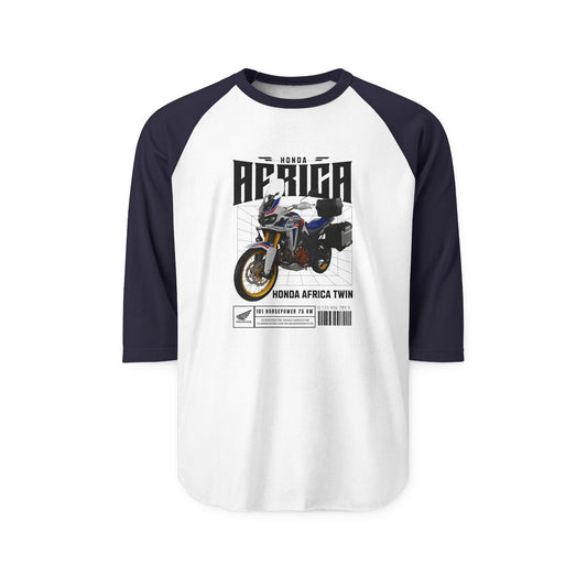 Honda Africa Twin Unisex Raglan Shirt - Perfect T-shirt for Motorcycle Enthusiasts - CreativeRino