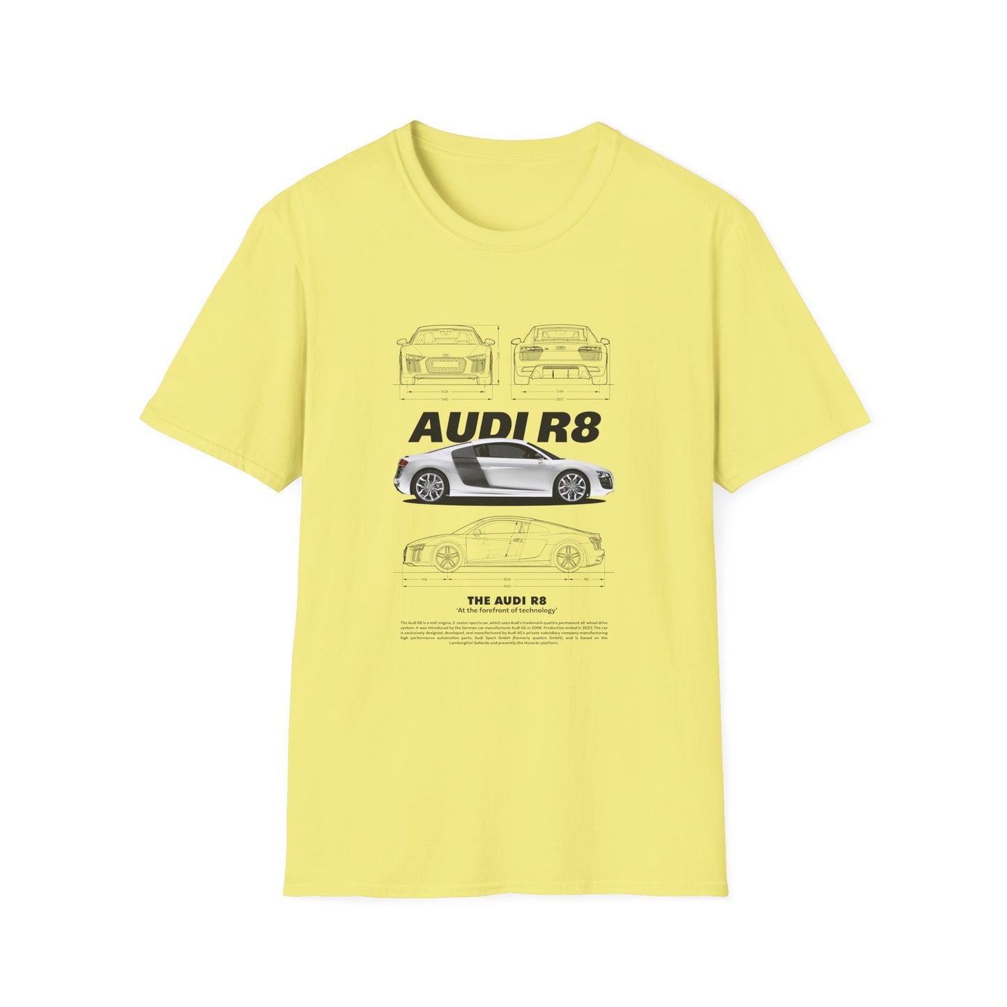 Audi R8 Graphic T-Shirt - Perfect for Car Enthusiasts - CreativeRino