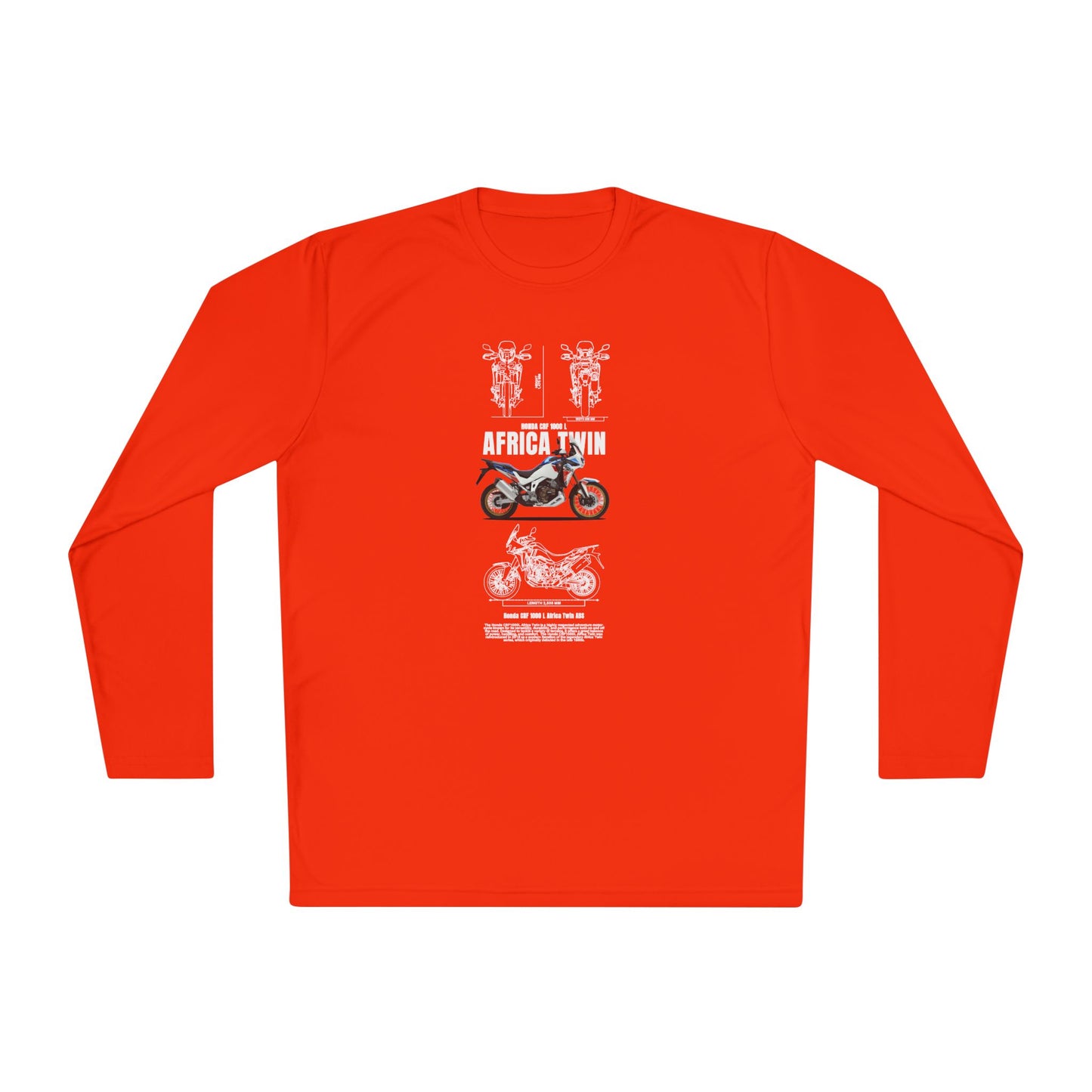 Honda CRF1000L Africa Twin Motorcycle Enthusiast Unisex Long Sleeve Tee - Africa Twin T-shirt Design - CreativeRino