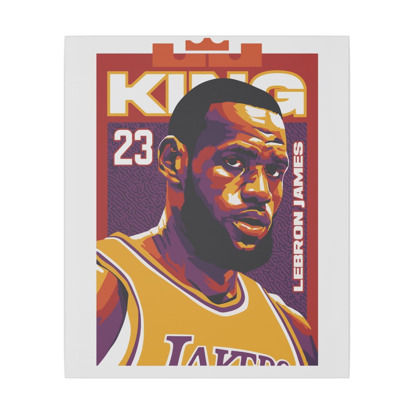 LeBron James King Canvas Wall Art - CreativeRino