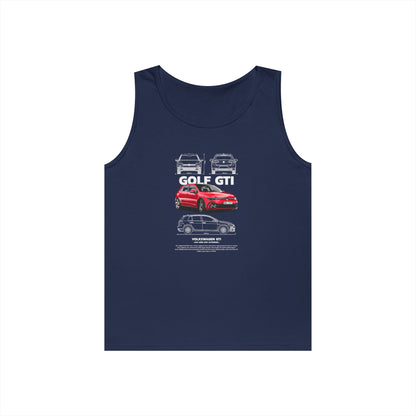 Volkswagen Golf GTI Unisex Heavy Cotton Tank Top - Perfect T-shirt for Car Enthusiasts - CreativeRino