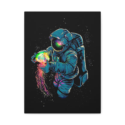 Cosmic Astronaut Canvas Art - Colorful Space Decor - CreativeRino