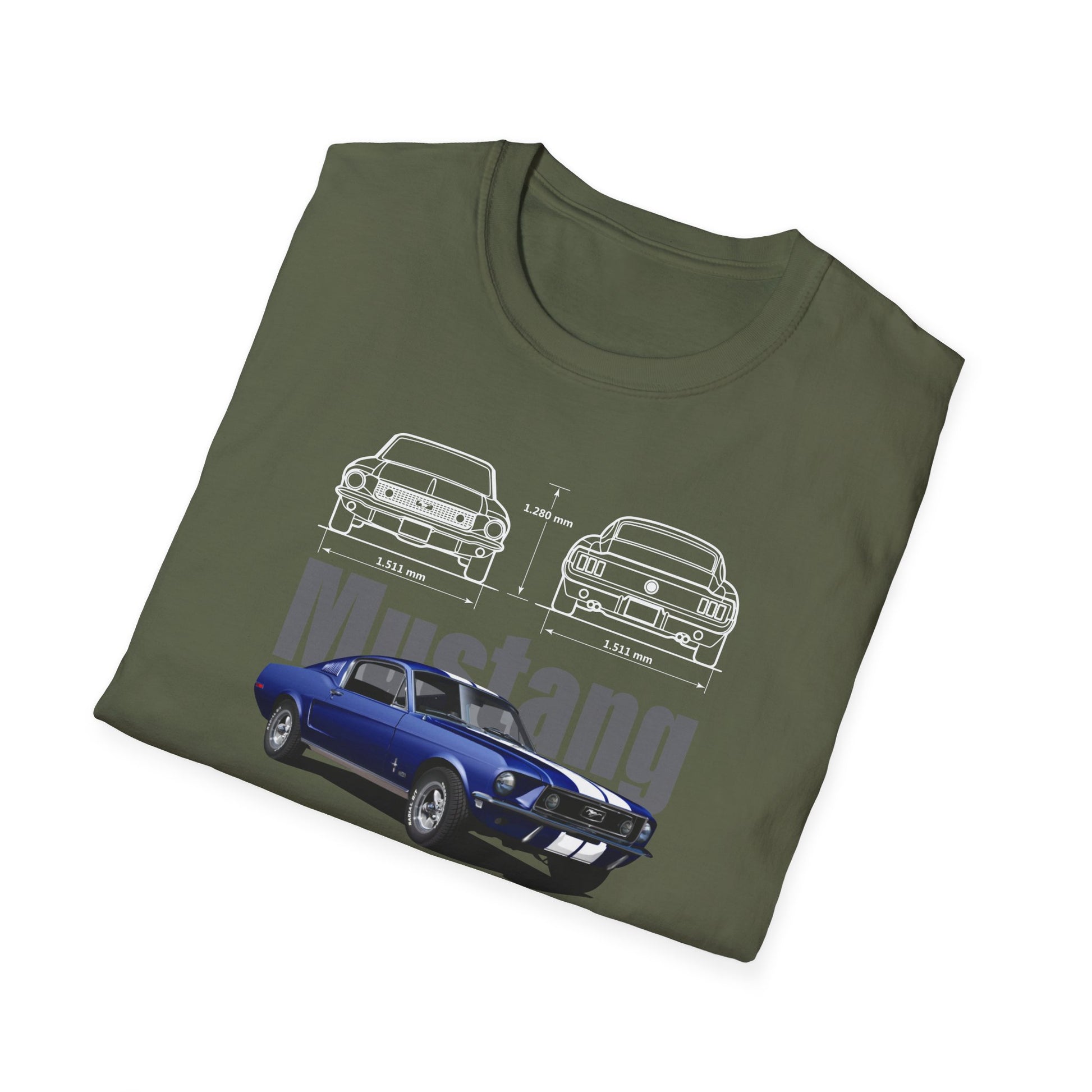 Ford Mustang Shelby GT350 Unisex Softstyle T-Shirt - Car Lovers Tee - CreativeRino