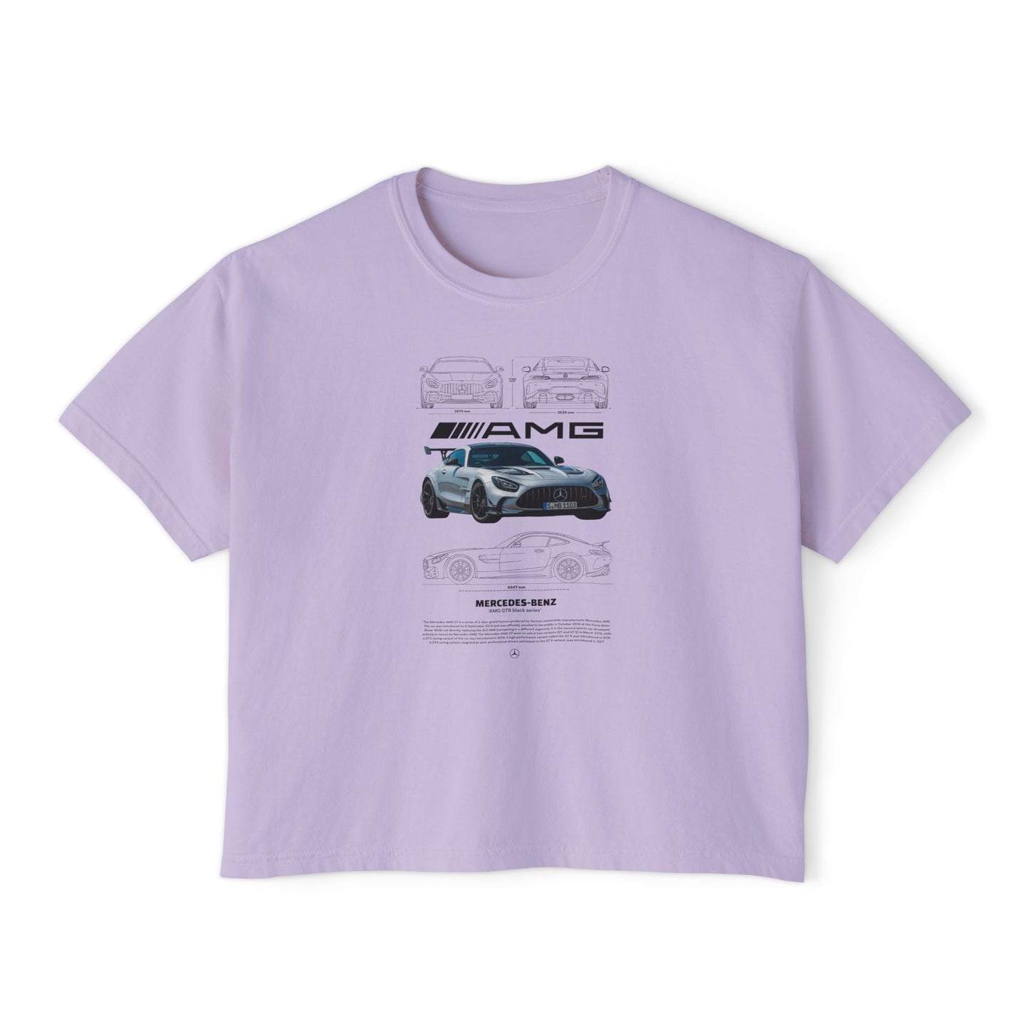 Mercedes-Benz AMG Women's Boxy Tee - Stylish Racing-Inspired Design for Car Enthusiasts - CreativeRino