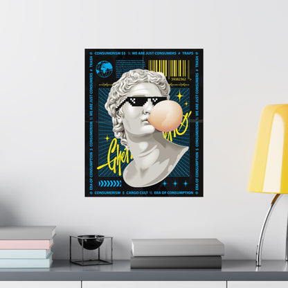 Vaporwave Abstract Matte Vertical Posters - Consumerism & Pop Culture Art - CreativeRino