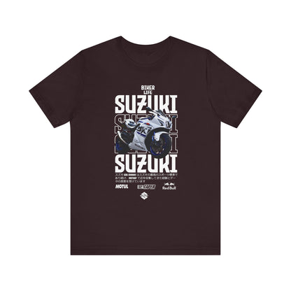 Biker Life Suzuki Unisex Short Sleeve Tee - Perfect T-shirt for Motorcycle Enthusiasts - CreativeRino