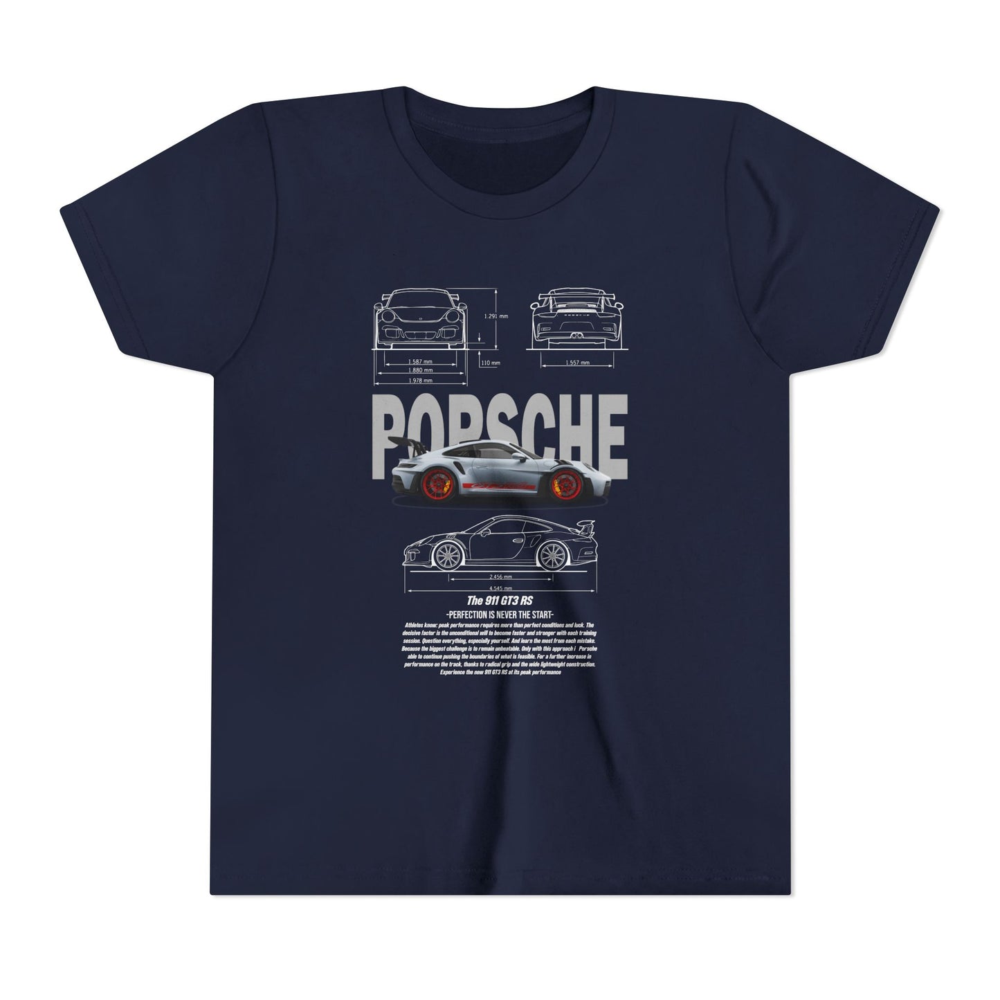 Porsche Engineering Youth  Tee - Classic Car T-shirt Design - CreativeRino