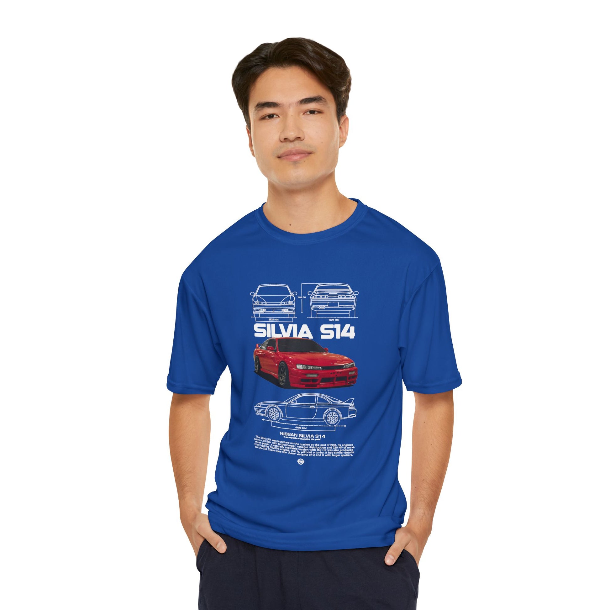 Nissan Silvia S14 Men's Performance T-Shirt - Graphic T-shirt for Car Enthusiasts - CreativeRino