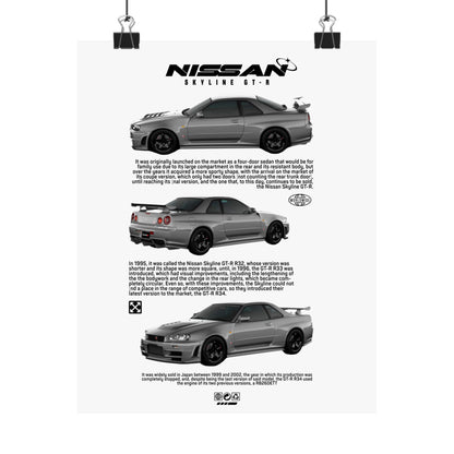 Nissan Skyline GT-R Vertical Poster - Automotive Art for Car Enthusiasts - CreativeRino