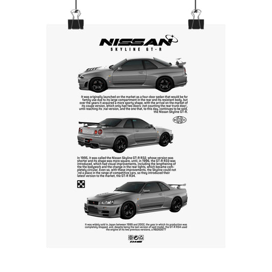 Nissan Skyline GT-R Vertical Poster - Automotive Art for Car Enthusiasts - CreativeRino