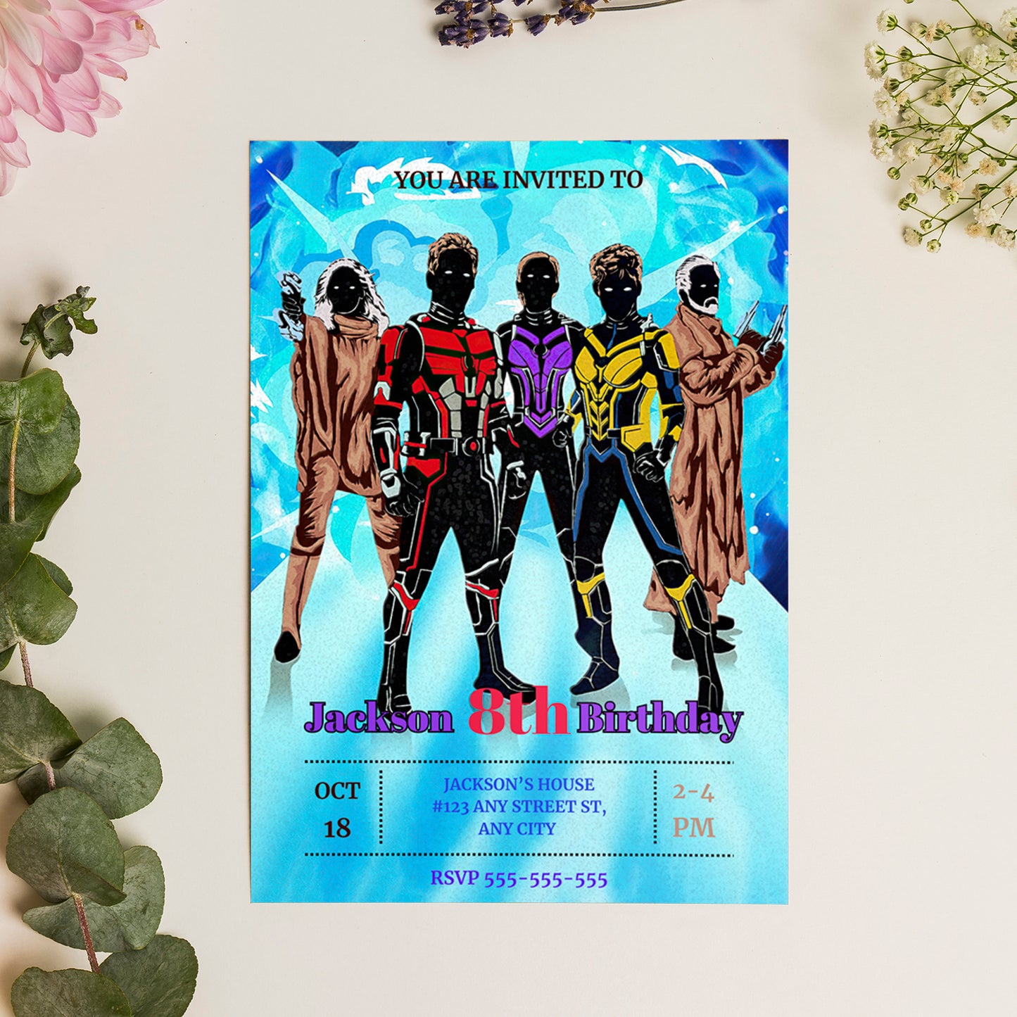 Ant Man Birthday Invitation Template - CreativeRino