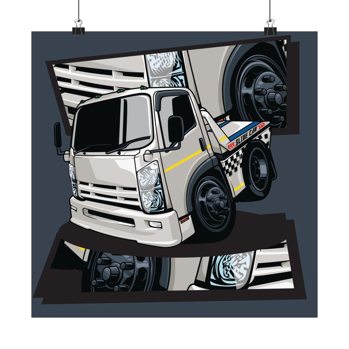 Cool Matte Square Truck Posters for Car Enthusiasts | Modern Wall Art - CreativeRino
