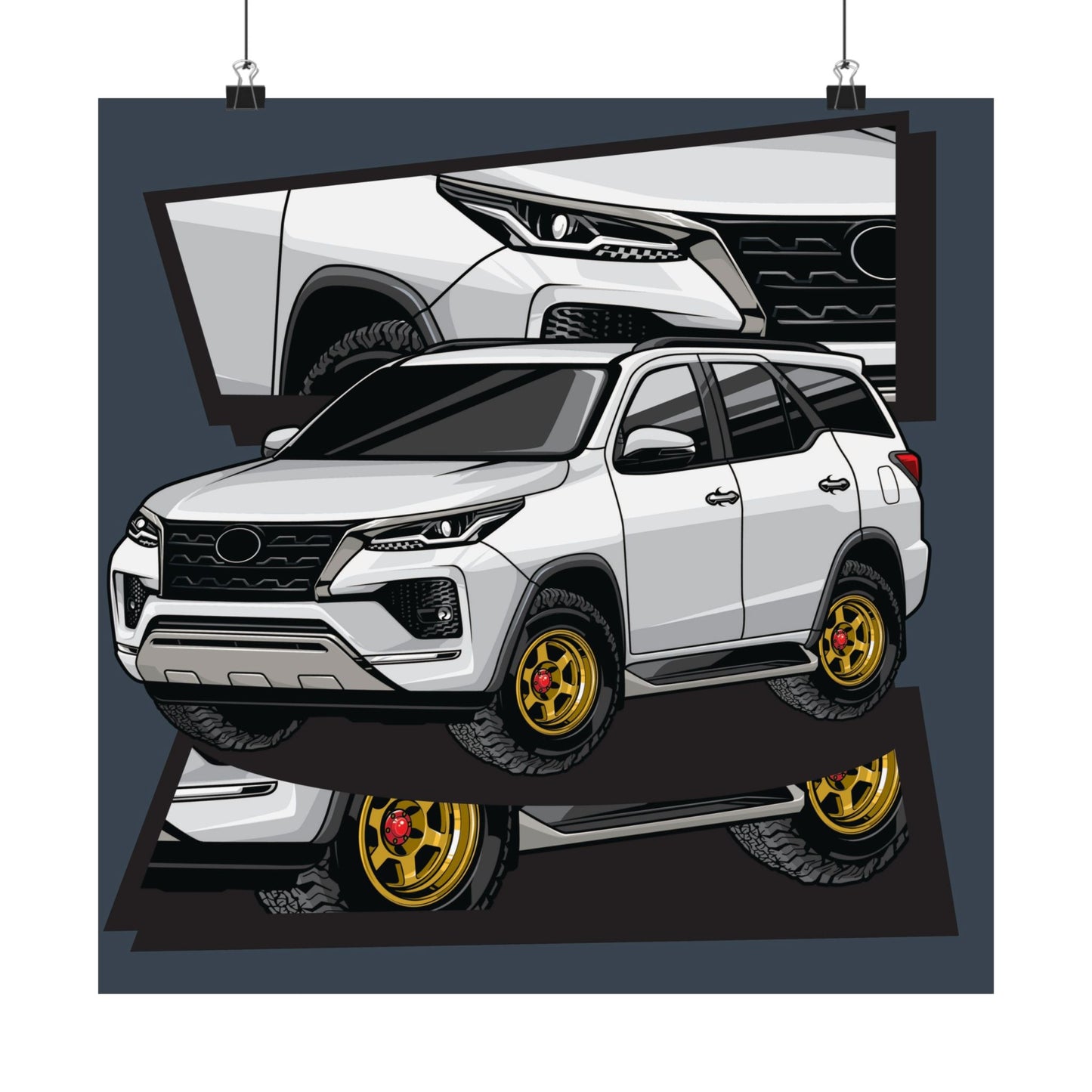 Fortuner Car Poster - Stylish Off-Road Vehicle Artwork for Auto Enthusiasts - CreativeRino