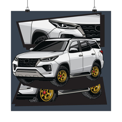 Fortuner Car Poster - Stylish Off-Road Vehicle Artwork for Auto Enthusiasts - CreativeRino