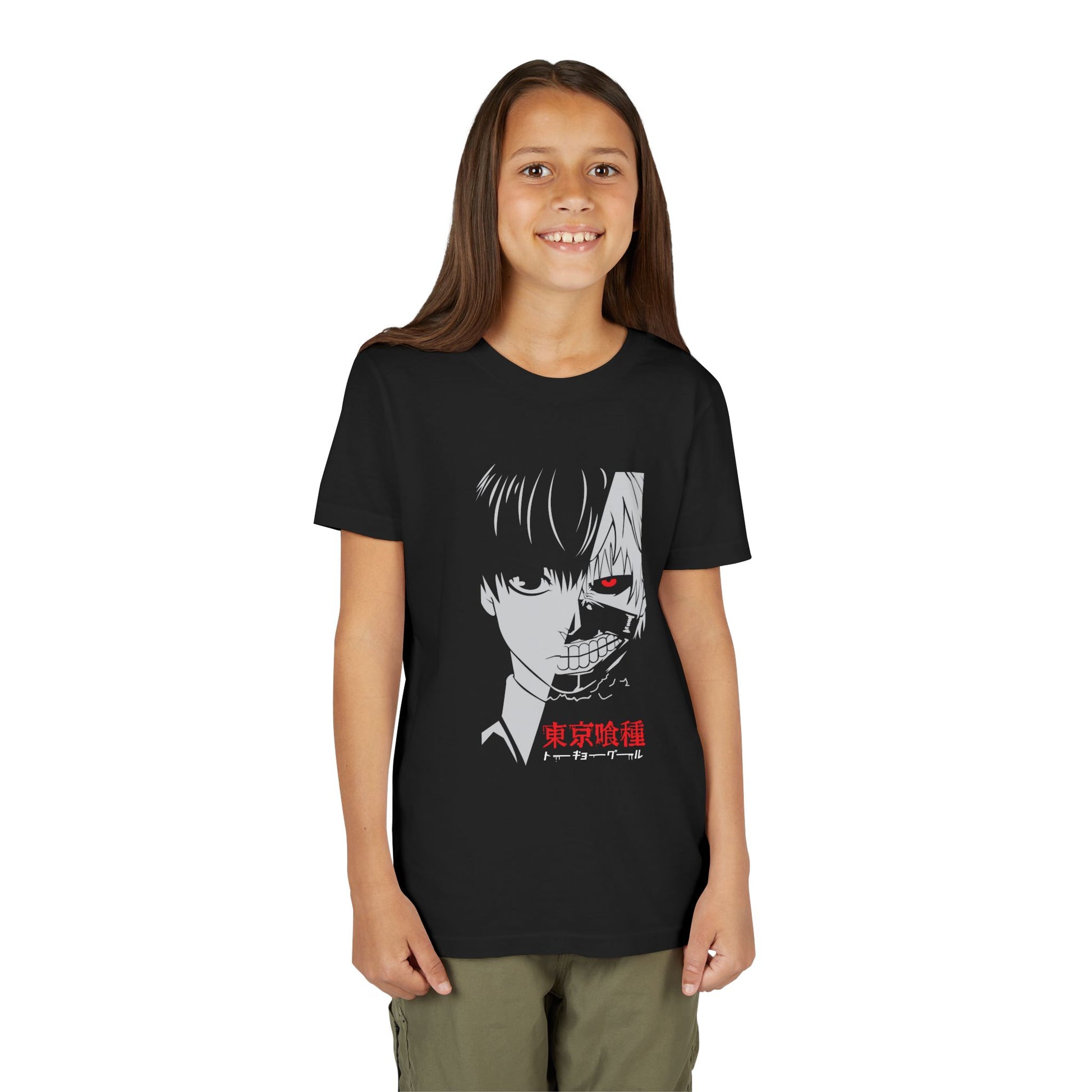 Tokyo Ghoul Youth Short Sleeve Tee - Anime Graphic T-shirt for Teens - CreativeRino