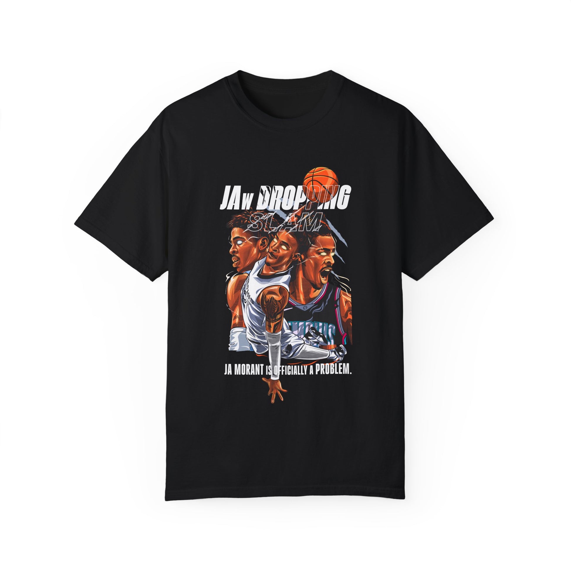 JA Morant Basketball Graphic T-shirt - Unisex Garment-Dyed Tee - CreativeRino