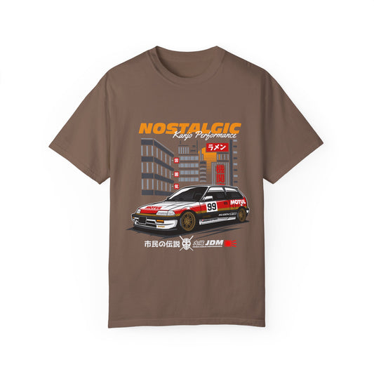 Nostalgic JDM Racer T-shirt - Unisex Garment-Dyed Tee - CreativeRino
