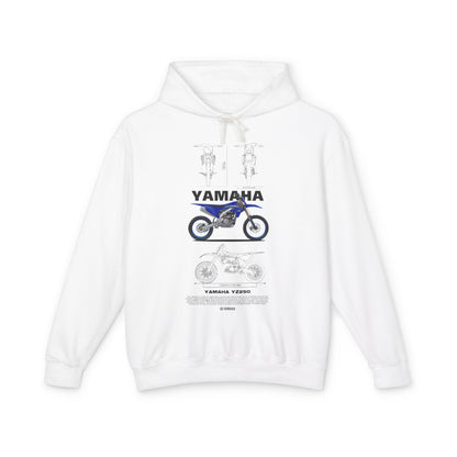 Yamaha VZ250 Unisex Lightweight Hooded Sweatshirt - Motorcycle Design - CreativeRino
