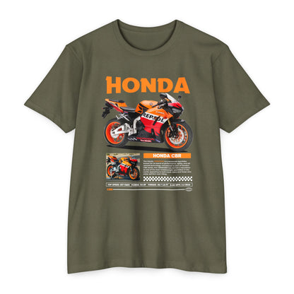 Honda CBR Motorcycle Unisex Jersey T-shirt - Perfect for Bikers and Racing Enthusiasts - CreativeRino