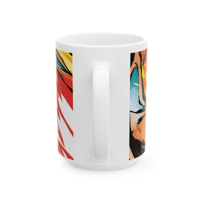 Multicolor Fire Ceramic Mug - CreativeRino