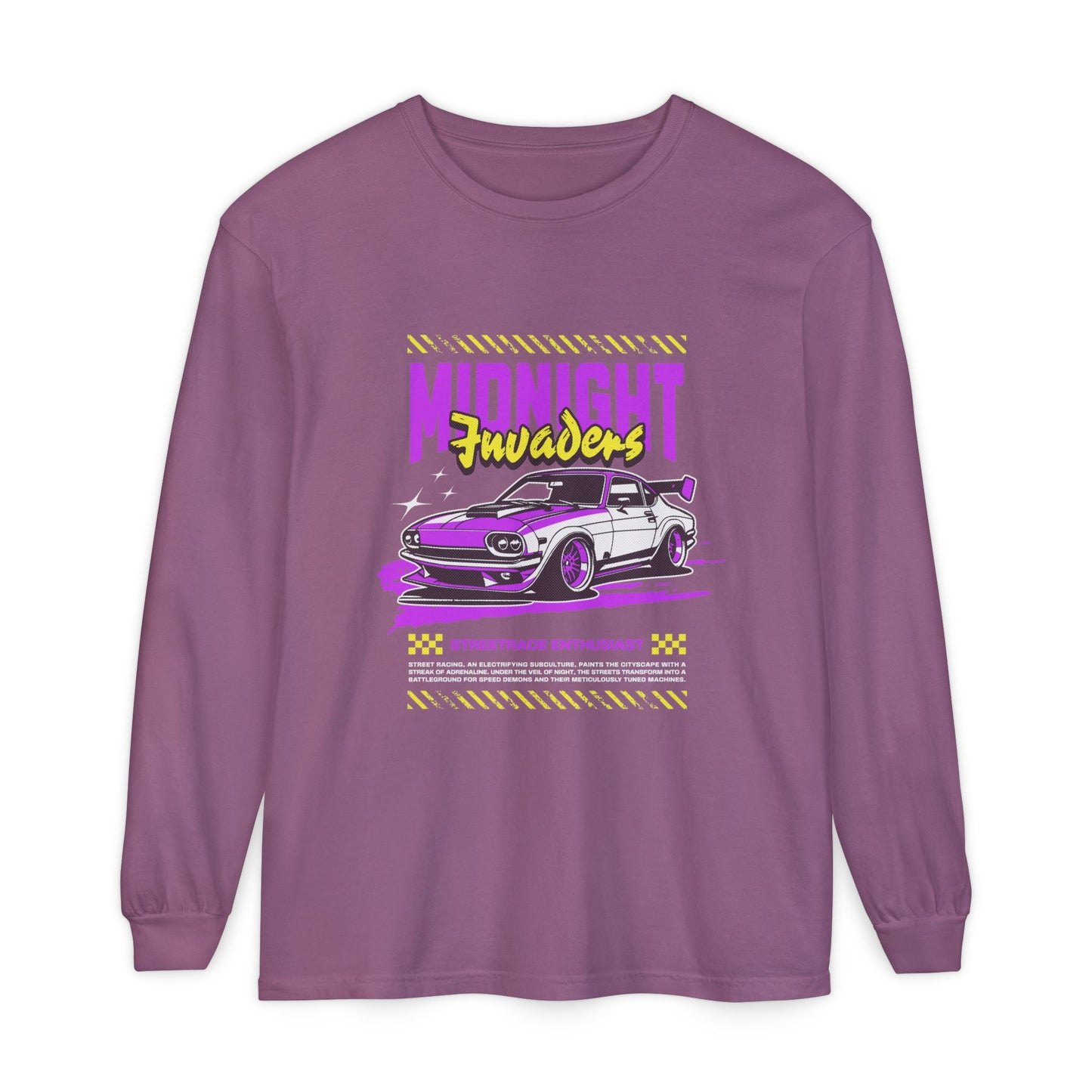 Midnight Fruders Car Graphic Unisex Long Sleeve T-Shirt - Perfect for Auto Enthusiasts - CreativeRino