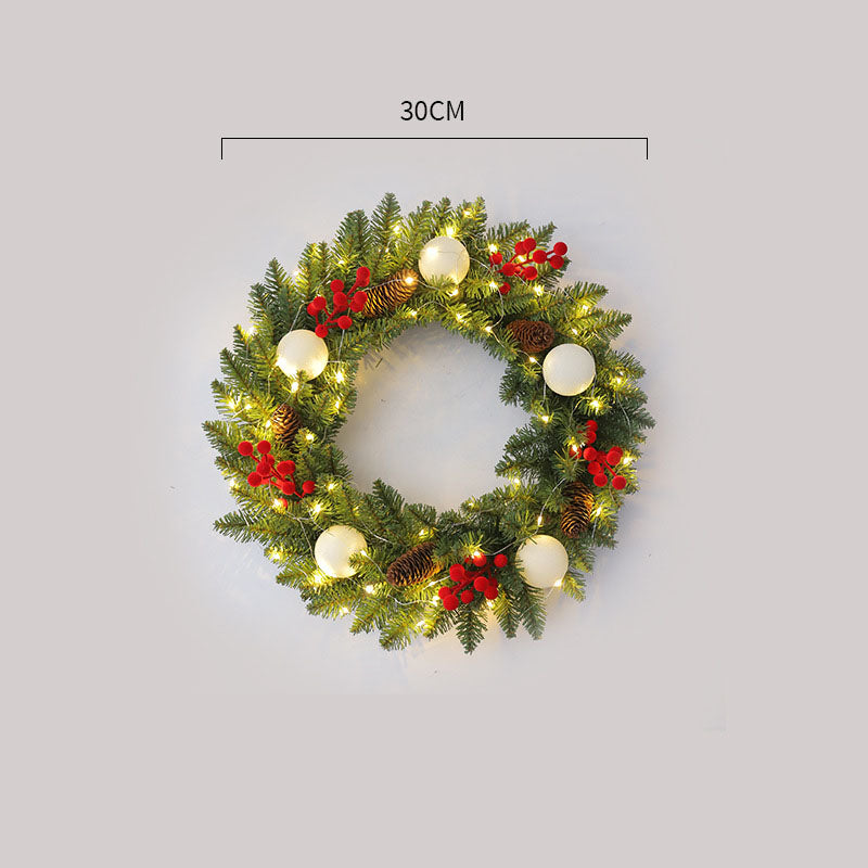 Multi-Size Christmas Rattan Wreath (30-60cm) | Door & Window Holiday Scene Decoration eprolo
