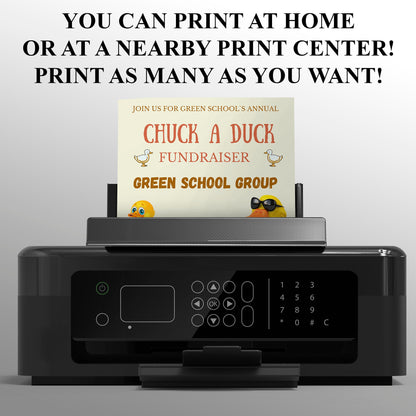 Chuck a Duck Fundraiser Flyer Invite Template | Duck Derby Race Flyer CreativeRino
