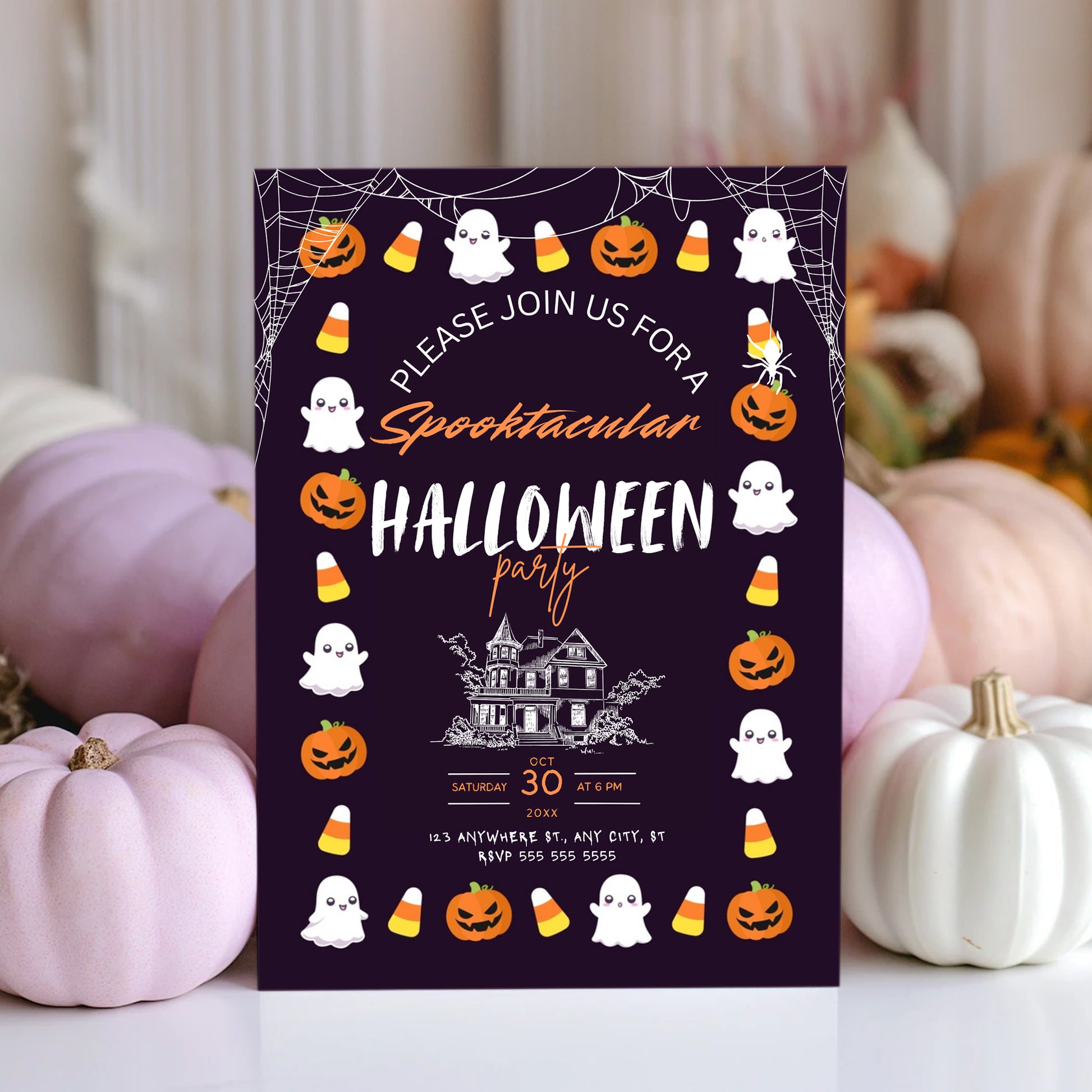 Spooktacular Halloween Invitation Template - CreativeRino