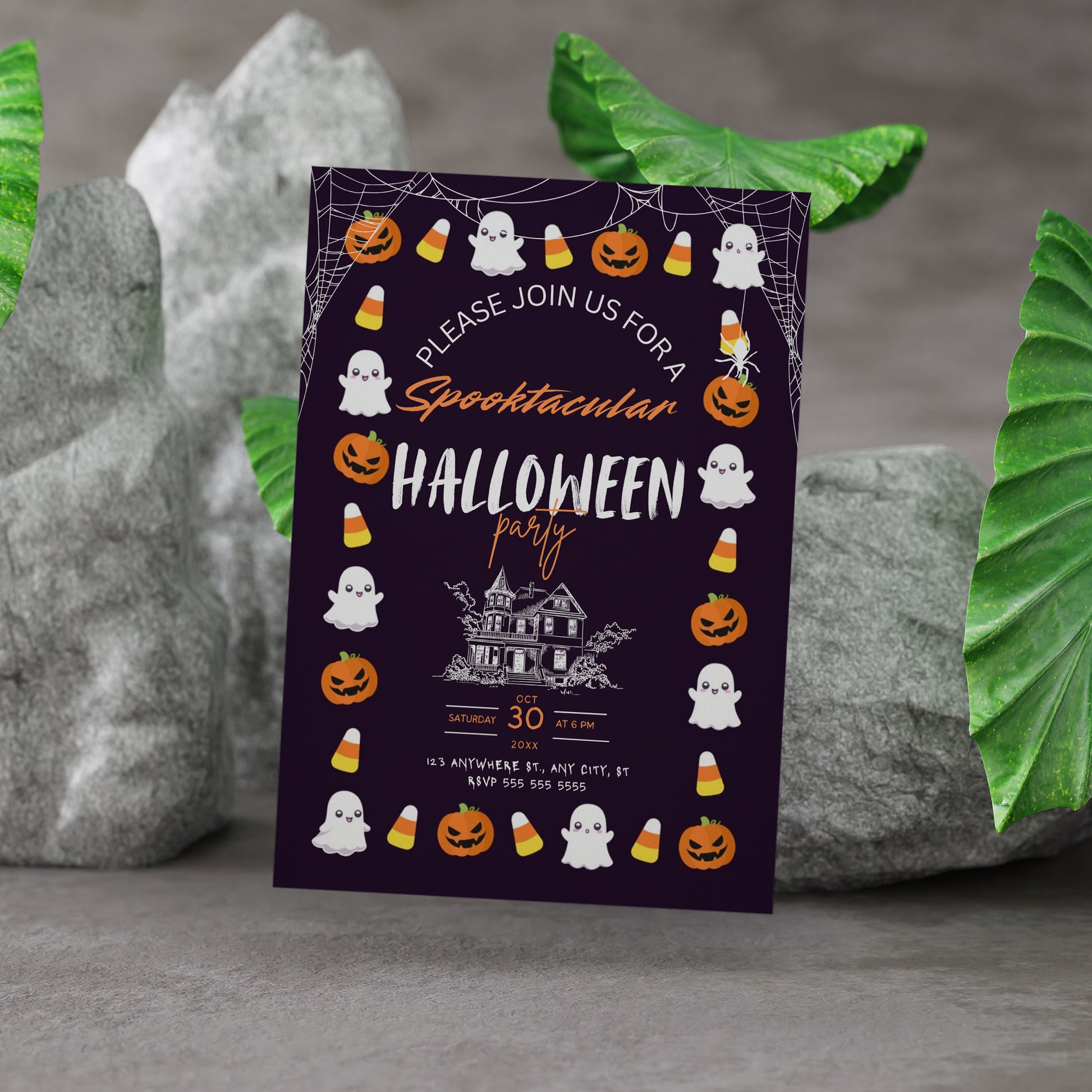 Spooktacular Halloween Invitation Template - CreativeRino