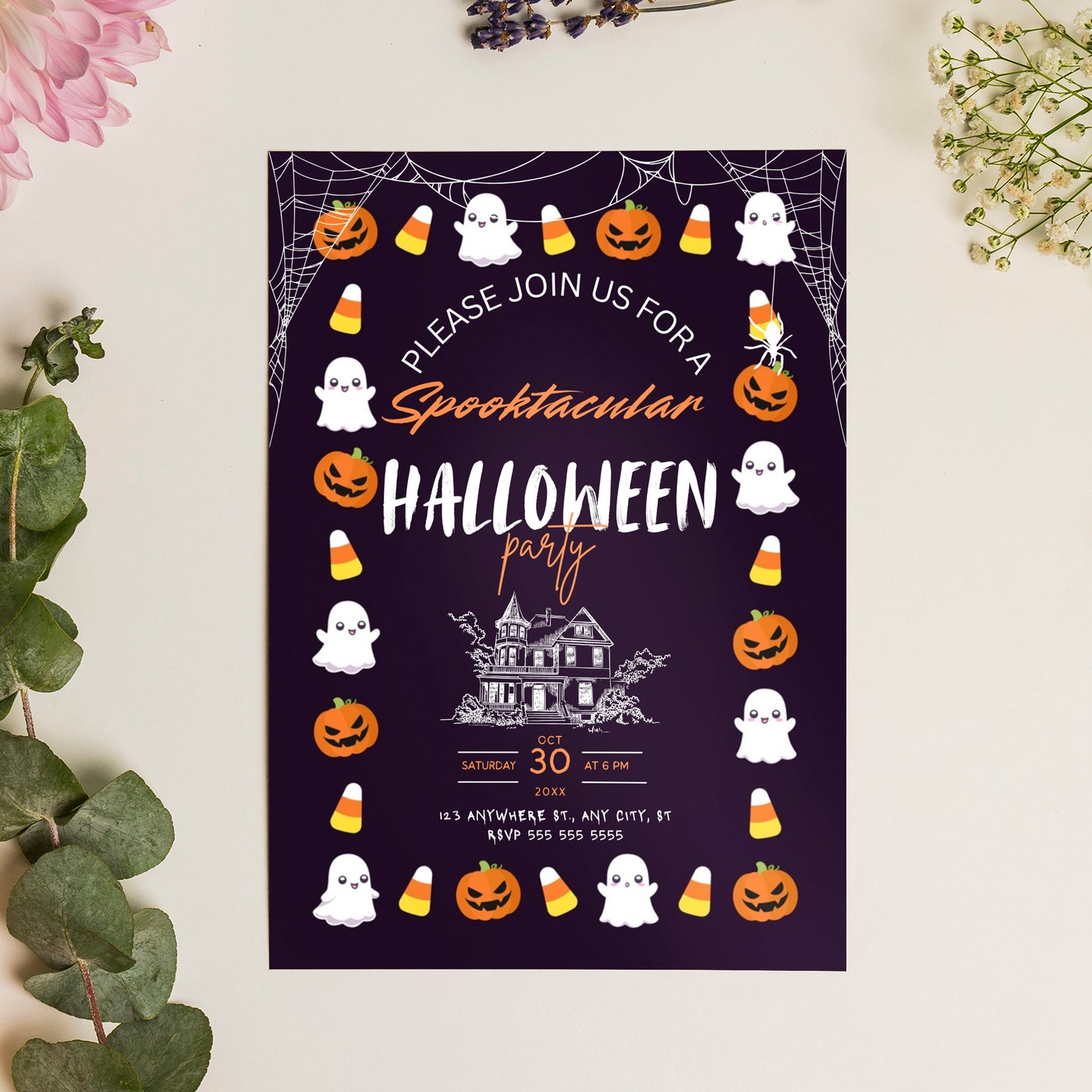 Spooktacular Halloween Invitation Template - CreativeRino